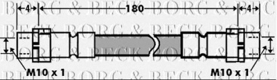 BORG & BECK bbh7394 -  Тормозной шланг